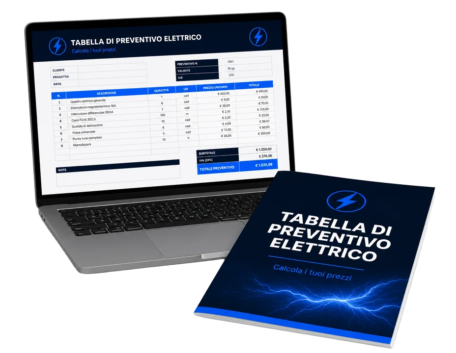 Copertina del bonus: Tabella di Preventivo Elettrico